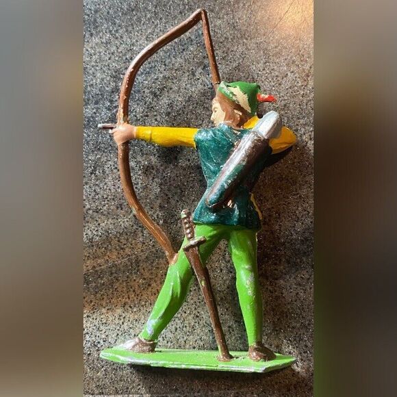 Lot 7 Robin Hood Friar Tuck Knights Cast Lead Figures Manoil Rare 1940/50 - Picture 3 of 16